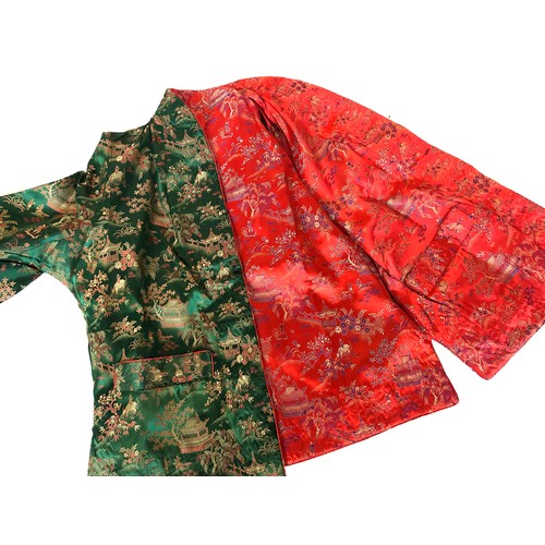 215 - Four traditional Chinese silk jackets.