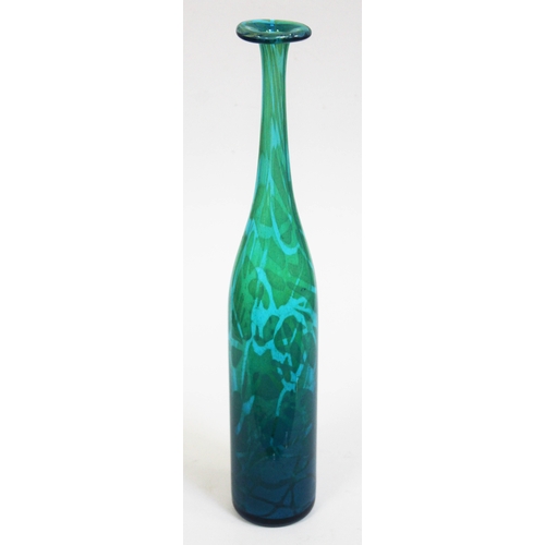 304 - A mid 1970s Mdina attenuated bottle vase in ming pattern, height 44cm.