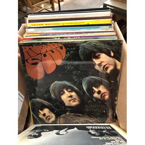 712 - Box of LP and single records