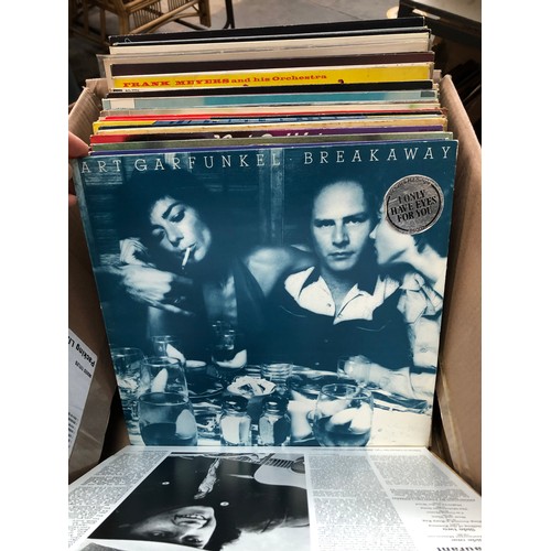 712 - Box of LP and single records