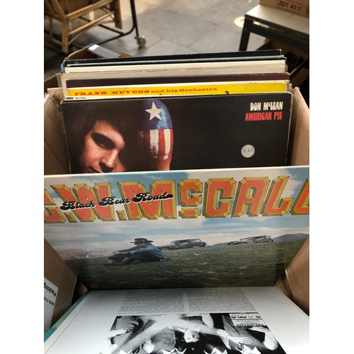 712 - Box of LP and single records