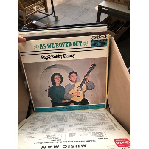 712 - Box of LP and single records