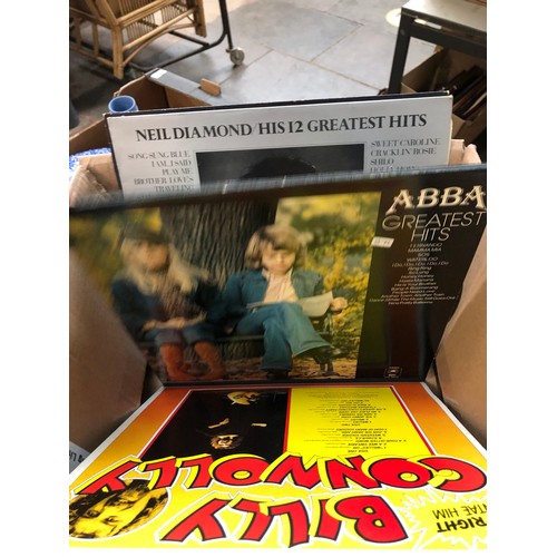 712 - Box of LP and single records