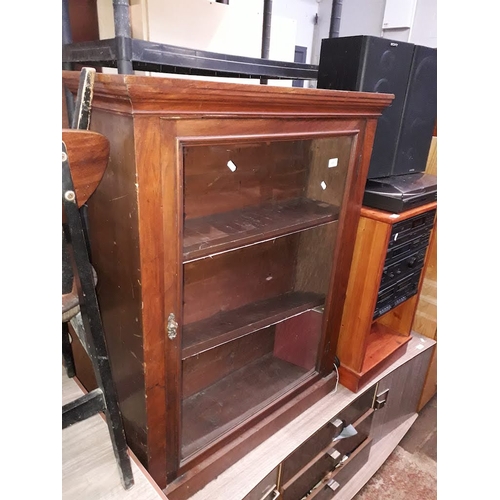 866 - A 19th century mahogany dwarf bookcase, width 84cm, depth 28cm & height 107cm.