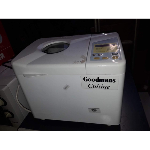 903 - A Goodmans breadmaker. - faulty