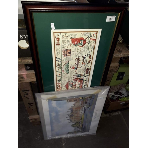 988 - Two limited edition prints after Frank Ellison, both depicting County Hall Preston, and a limited ed... 