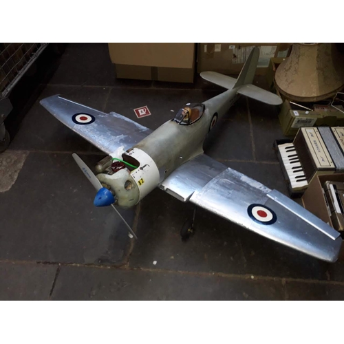 990 - A remote control model aeroplane, Royal Navy WJ 277.