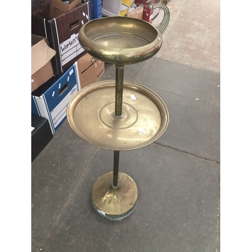 411 - A brass smokers stand