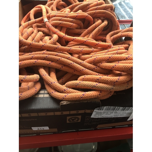 413 - A box of climbing rope.