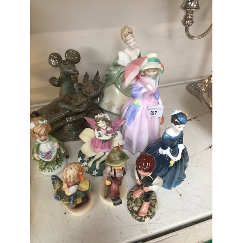 697 - Royal Doulton, Hummel and other figures