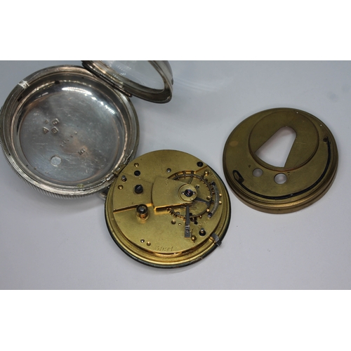 104 - A late Victorian hallmarked silver pocket watch, the white enamel dial signed H. Stone Leeds, the gi... 