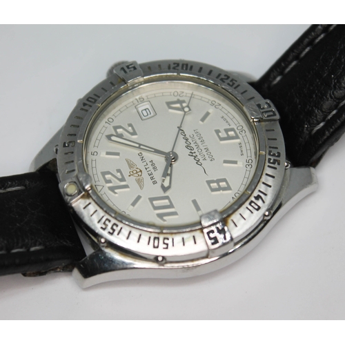 107 - A stainless steel Breitling Colt Ocean automatic wristwatch, ref. A17050, the champagne signed dial ... 