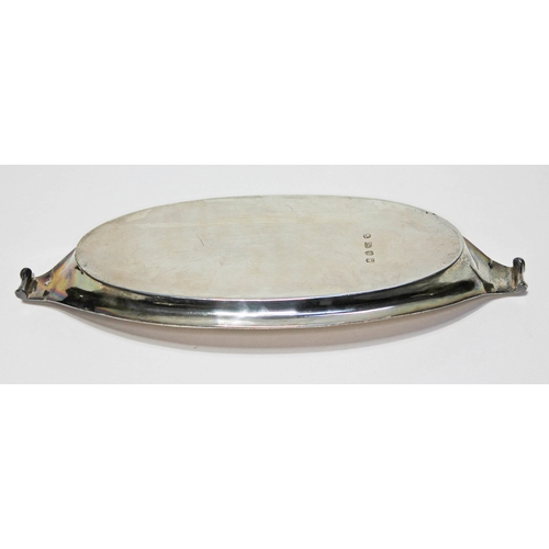 254 - A George III silver dish, sponsor's mark indistinct, London 1784,  length 24cm, wt. 4oz.