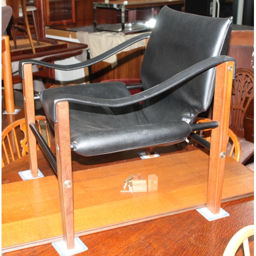 3 - A Safari lounge chair designed by Maurice Burke for Arkana circa 1970, width 63cm, depth 61cm & heig... 