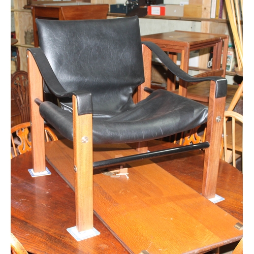 3 - A Safari lounge chair designed by Maurice Burke for Arkana circa 1970, width 63cm, depth 61cm & heig... 
