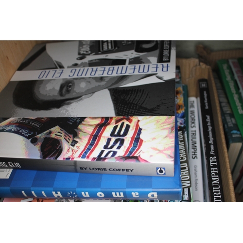 318 - A large collection of motor racing books, various titles, mainly mid to late 20th century.