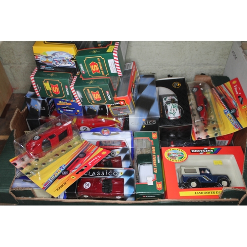 319 - Four boxes of modern die-cast model vehicles, including Corgi, Matchbox, Lledo etc. approx. 80 vehic... 