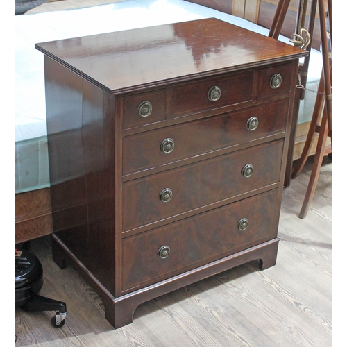 73 - An Edwardian mahogany chest of drawers, width 79cm, depth 54cm & height 89.5cm.