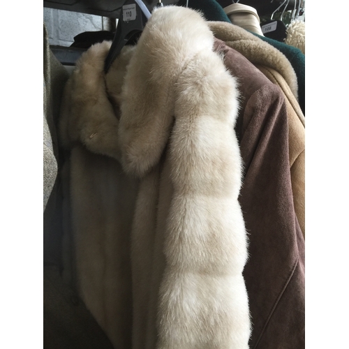 110 - A faux fur jacket.