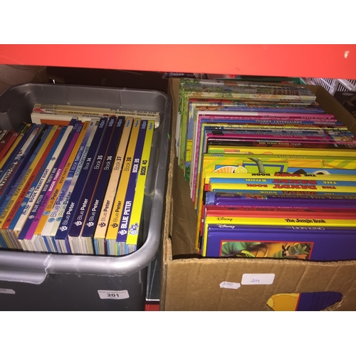 201 - 2 boxes of children's books - 1 box of Peter annuals.