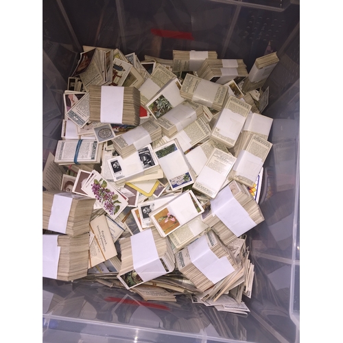 206 - A crate of cigarette cards