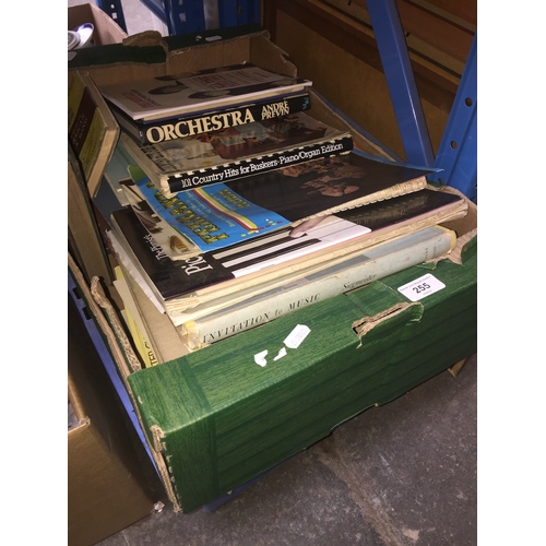 255 - 2 boxes of music books