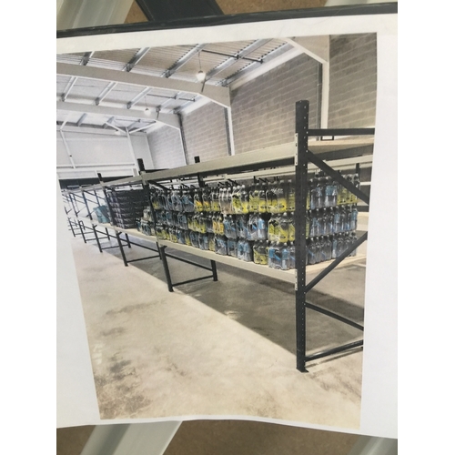 331 - 1 section industrial shelving unit - 2.8 m in length and 2 m in height.