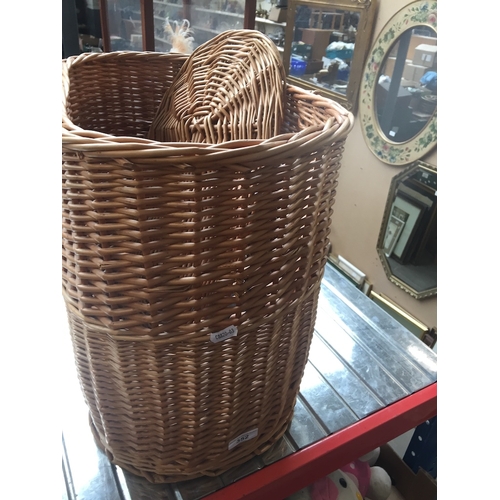 352 - A laundry wicker basket.