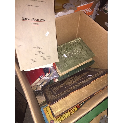 375 - A box of books, etc.