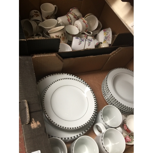 599 - Two boxes of dinnerware