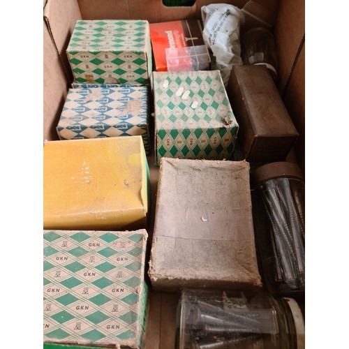 488 - 13 boxes + 4 wooden boxes + 3 metal toolboxes and multidrawer unit of misc tools and related items, ... 