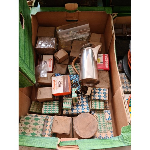 488 - 13 boxes + 4 wooden boxes + 3 metal toolboxes and multidrawer unit of misc tools and related items, ... 