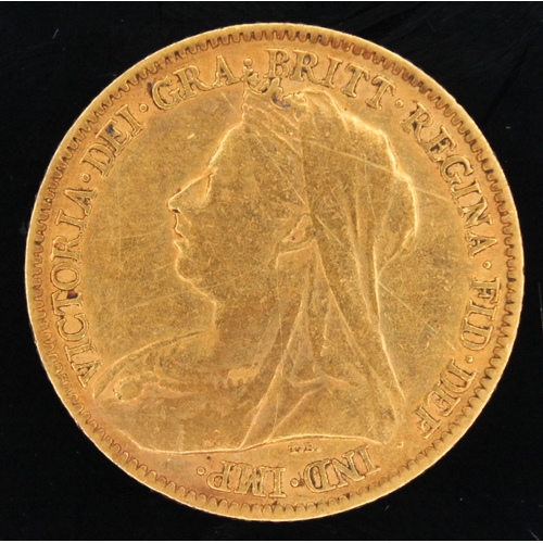 454 - Victoria gold half sovereign 1901 ONLY 10% BUYER'S PREMIUM ON THIS LOT, INCLUSIVE OF VAT, NORMAL ONL... 