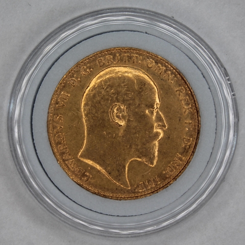 462 - Edward VII gold sovereign 1910 ONLY 10% BUYER'S PREMIUM ON THIS LOT, INCLUSIVE OF VAT, NORMAL ONLINE... 