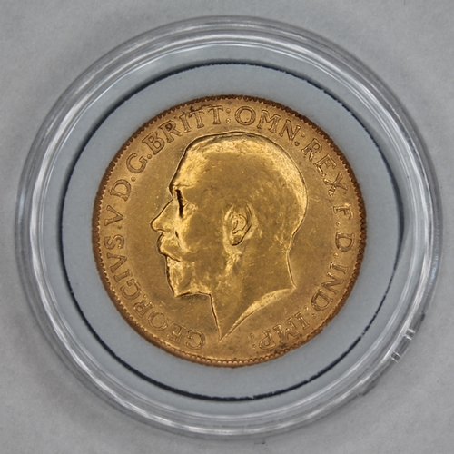 463 - George V gold sovereign 1913 ONLY 10% BUYER'S PREMIUM ON THIS LOT, INCLUSIVE OF VAT, NORMAL ONLINE B... 