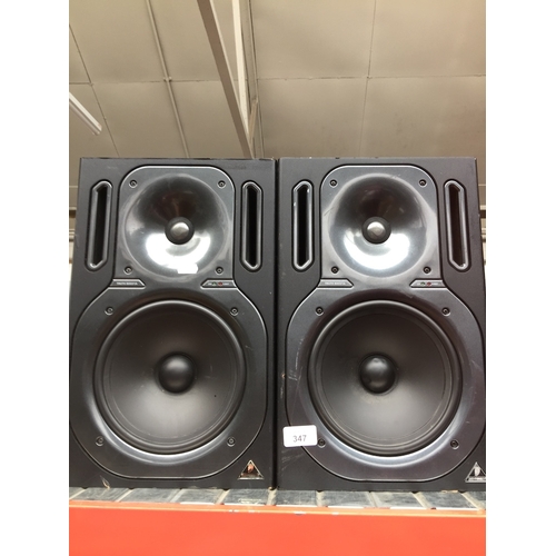347 - A pair of Behringer Truth 82031A speakers - as found - no cables