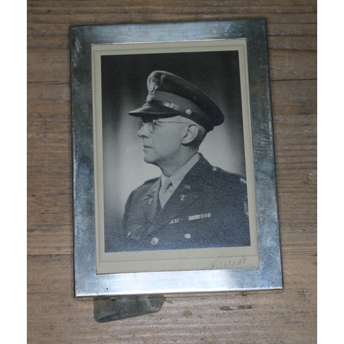 439A - A silver photograph frame marked 'Webster Sterling', 10cm x 14cm.