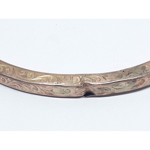 266 - A hallmarked 9ct gold bangle, diam. 7.5cm, weight 9.62g.