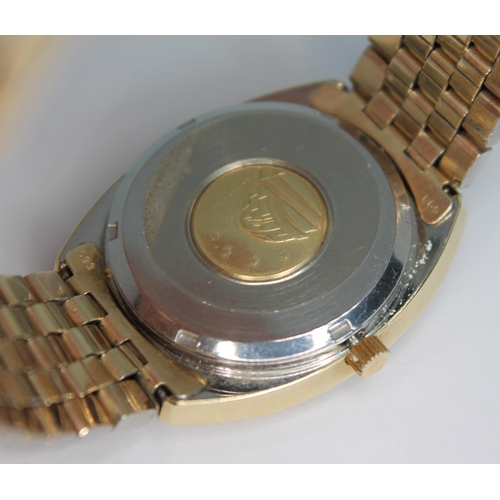 101 - A 1975 gold plated Omega Constellation 168.0057 automatic wristwatch, the signed gold tone dial havi... 