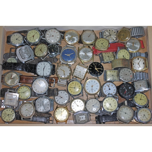 133 - A collection of 45 mixed vintage mainly mechanical gents and ladies wristwatches including Rotary, S... 