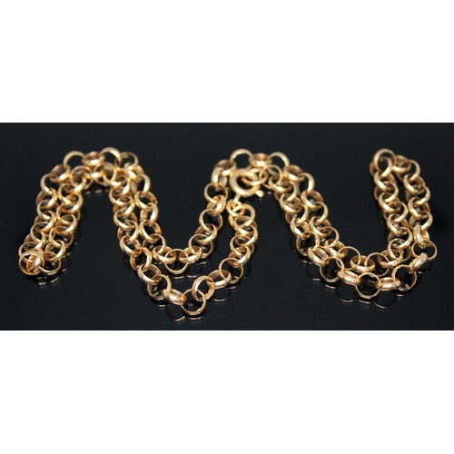 184 - A hallmarked 9ct gold chain marked, length 44cm, wt. 9.80g.