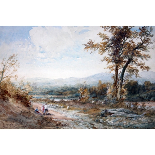 386 - Albert Pollitt, watercolour, 44cm x 28cm, signed, glazed and framed.