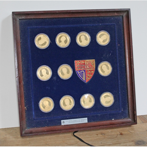 387 - A Royal Mint Family of Windsor cased commemorative set of eleven silver coins.