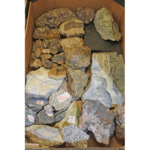 376 - A rock and mineral collection, various specimens including crystals etc.