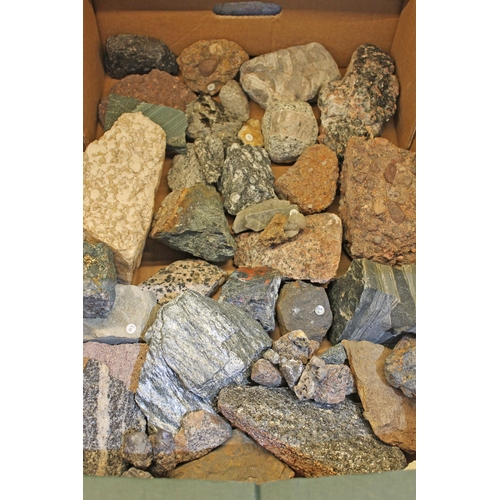 376 - A rock and mineral collection, various specimens including crystals etc.