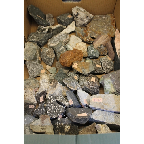 376 - A rock and mineral collection, various specimens including crystals etc.