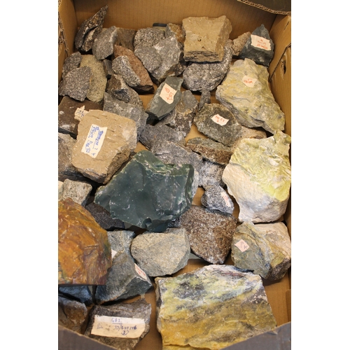 376 - A rock and mineral collection, various specimens including crystals etc.