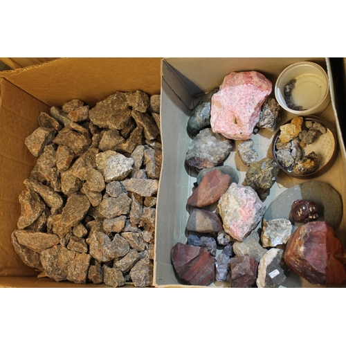 376 - A rock and mineral collection, various specimens including crystals etc.