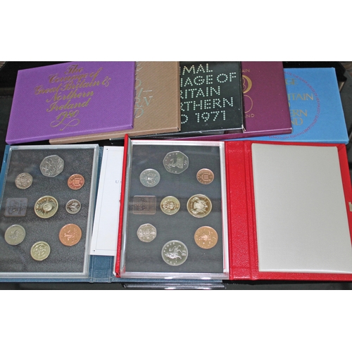 314 - Seven proof coin sets including 1 x 'Coinage of the United Kingdom + Northern Ireland 1978', 1 x 'Th... 