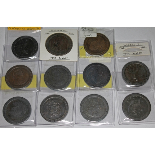 323 - George III (1760-1820), eleven cartwheel pennies, 1797.